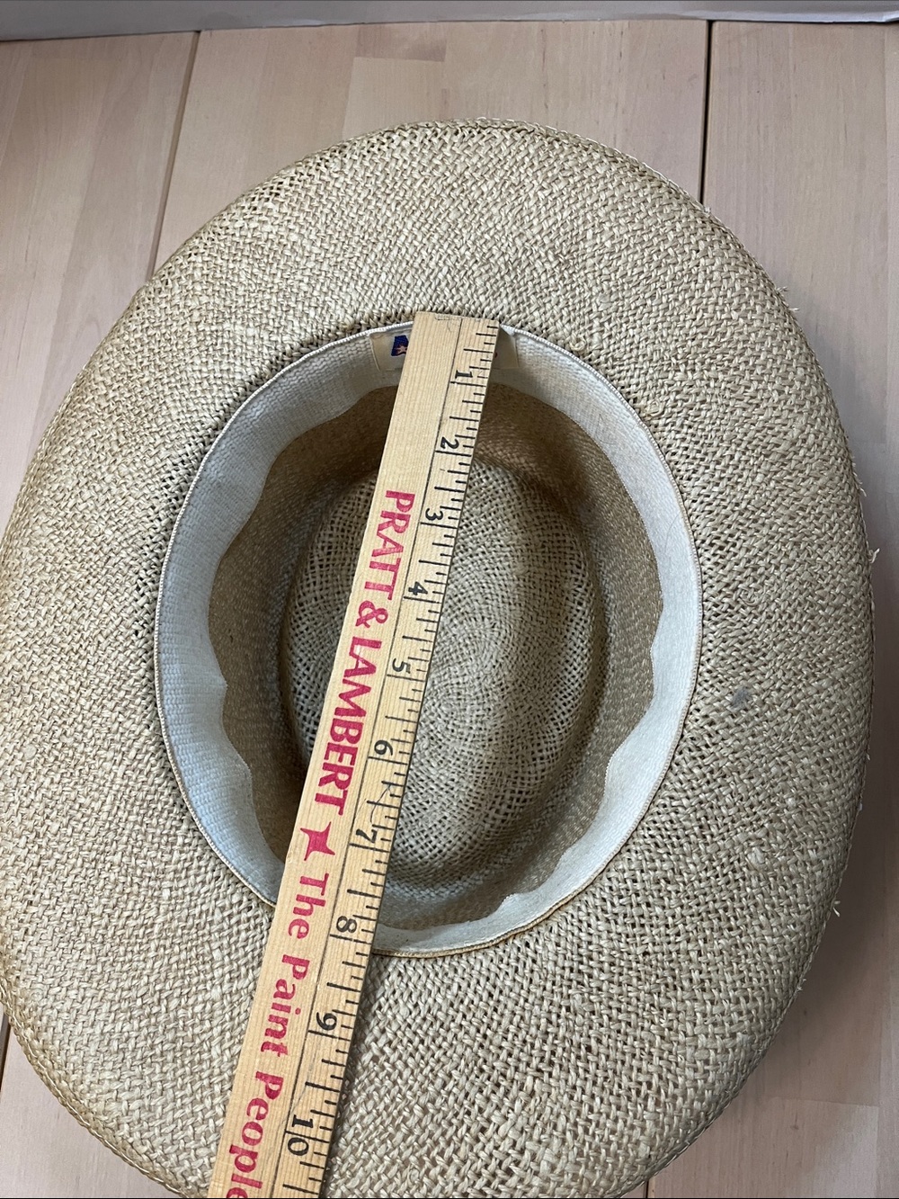Vintage UNIHAT by TEXACE Sand Hills Straw Golf Hat w/Fabric & Leather Trim Band - Picture 12 of 16
